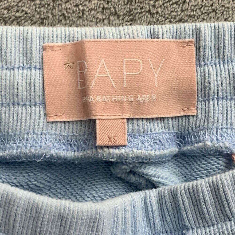 Bapy A Bathing Ape Sweatpants Women XS Blue Pull Over Street Wear Sweats Comfy - Picture 8 of 12